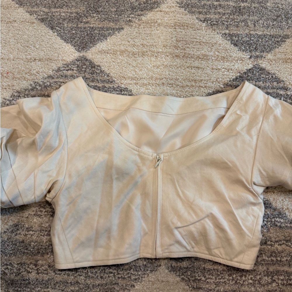 Cult Gaia Cream Long Sleeve Top - Picture 2 of 3
